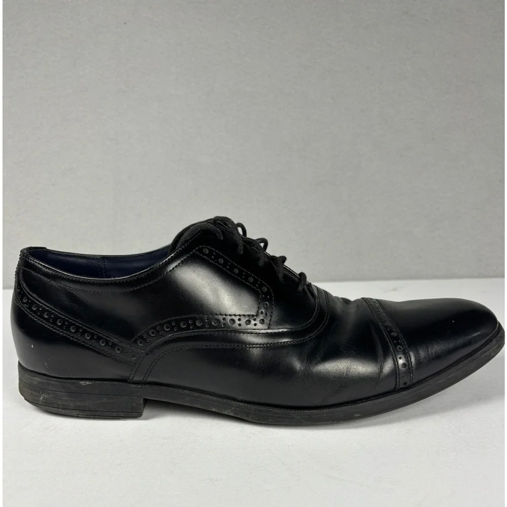 Cole Haan Grand.OS C20225 Cap Toe Brogue Oxford Shoes 11 M Black